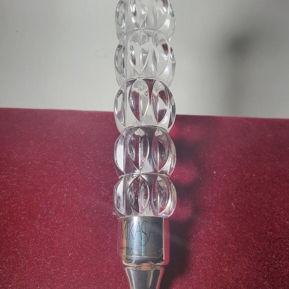 MIKASA Crystal/Glass Silver Plate Server Spatula Vintage - Picture 4 of 5